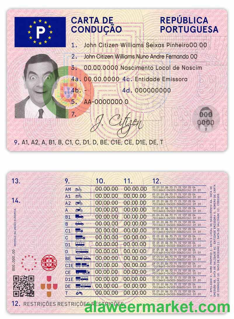 Portugal driving license
